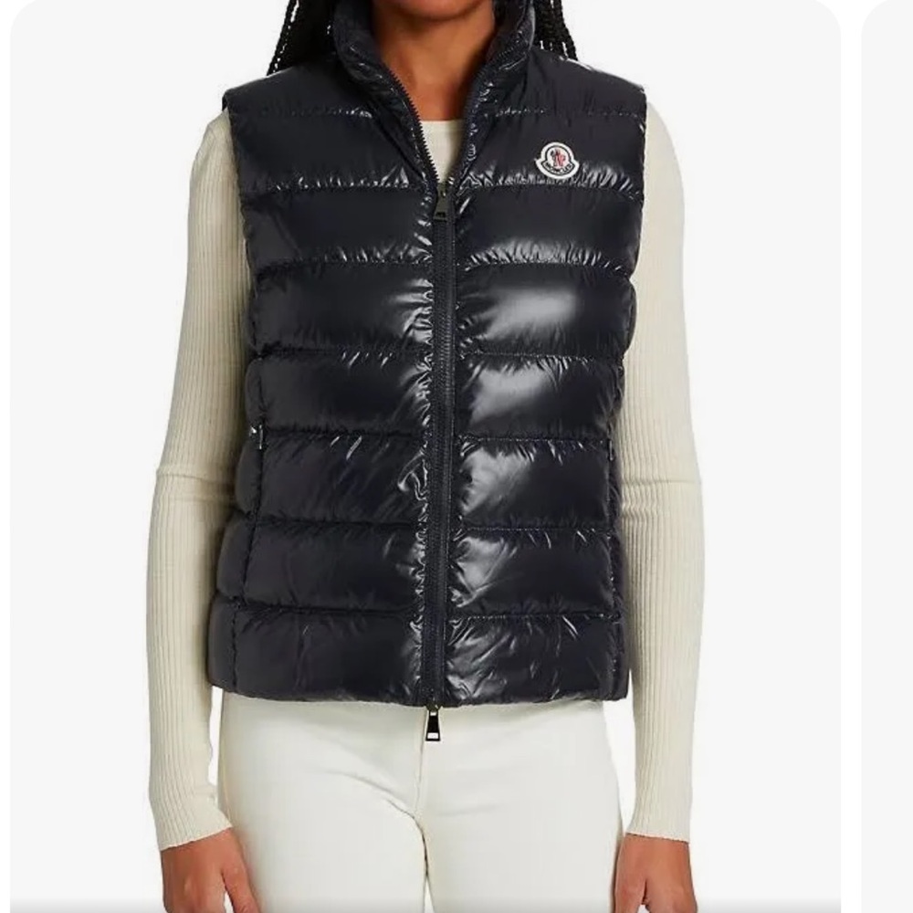 Dark blue almost black Moncler Vest worn a few times size 3